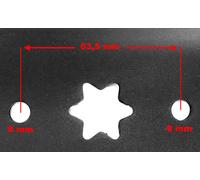 Lama tagliaerba per scarico laterale MTD 54cm collettore DECK G 42cale 107cm