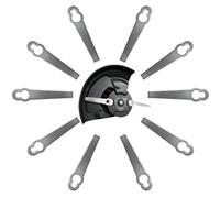 Lama Tagliaerba, shallyong 10 Pcs Lame Decespugliatore Metallo, Lama Decespugliatore, Lame di Ricambio per Tagliaerba, Lame Tosaerba Universali, Accessori Tagliaerba