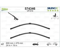 Lama Tergicristallo VALEO 574346 Per AUDI, SKODA, VW
