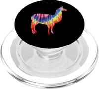 Lama Tie Dye Silhouette Hippie Rainbow colori Love Llamas PopSockets PopGrip per MagSafe