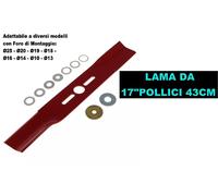Lama Universale per Rasaerba Tosaerba con lunghezza da 17" Pollici - 43 Cm
