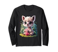 Lama Uomini Donna Boba Tea Kawaii Bubble Tea Lama Maglia a Manica