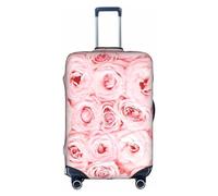 LAMAME Bella copertura per bagagli stampata con elefante, copertura protettiva elasticizzata lavabile, Rose fresche rosa, L