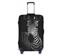 LAMAME Copertura per bagagli stampata con stampa di zampe, copertura protettiva elasticizzata e lavabile, Zebra, L