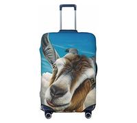 LAMAME Corgi - Copertura protettiva elasticizzata per valigia, lavabile, motivo: cani, Stampa di capra blu, XL