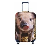 LAMAME Cute Pig stampato valigia copertura elastica protettiva lavabile copertura bagagli, Simpatico maialino., S