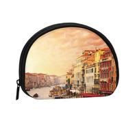 LAMAME Mini portamonete con stampa di conigli in diverse pose che saltano e corrono, Bellissima vista sul canale di Venezia, Taglia unica