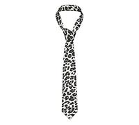 LAMAME Papillon stampato con leopardo nero in seta da uomo e da donna per abito da lavoro e cravatta elegante per banchetti e cerimonie