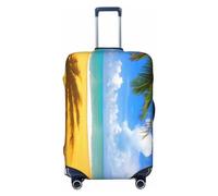 LAMAME Sunset Palm stampato valigia copertura elastica protettiva lavabile copertura bagagli, Palmo tramonto, L