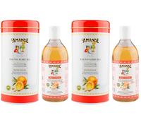 L'AMANDE - Bagnoschiuma Uomo Donna in Boite con Olio Essenziale di Arancia Rossa e Pistacchio di Sicilia Bio, Docciaschiuma Gel Detergente e Idratante Corpo Delicato, Bagno Schiuma Naturale, 500 ml