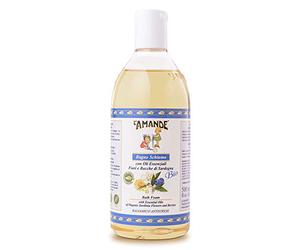 L'AMANDE - Bagnoschiuma Uomo e Donna con Oli Essenziali Bio, Docciaschiuma Gel Detergente e Idratante Corpo Antistress - Bagno Schiuma Delicato e Naturale al Mirto, Fiori e Bacche di Sardegna, 500 ml