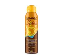 L'AMANDE - Crema Solare Viso e Corpo Spray Con Vitamina C, Protezione Solare 20 alla Camomilla, Idratante per Mare e Piscina Contro le Scottature - Soleil, 150 ml