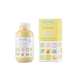 L'AMANDE - Olio di Mandorle Dolci e Riso per Bambini, Olio Neonato e Bambino con Vitamina E e Sali Minerali, Pelli Sensibili ad Azione Emolliente e Nutriente - Enfant, 150 ml, 1 pezzo
