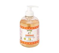 L'AMANDE - Sapone Liquido Mani e Corpo Fresco e Delicato, Bagnoschiuma Gel Detergente Nutriente e Idratante, Sapone Mani e Docciaschiuma con Olio Essenziale di Arancia Rossa e Pistacchio Bio, 300 ml