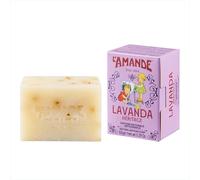 L'Amande Sapone Naturale Artigianale Lavanda - Saponetta detergente per il viso e il corpo, 150 g
