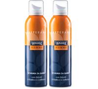 L'AMANDE - Schiuma da Barba Delicata e Tonificante, Schiuma da Barba Uomo con Estratto di Basilico, Emulsione Delicata contro Irritazioni, Favorisce la Scorrevolezza del Rasoio, Zafferano 200 ml