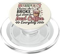 L'amante del caffè freddo afferma che ha rotto ma beve un detto divertente quotidiano PopSockets PopGrip per MagSafe