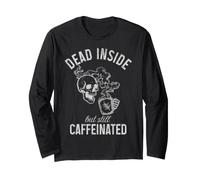 L'amante del caffè Halloween è Morto Dentro ma Ancora caffeinato Maglia a Manica