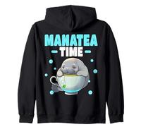 lamantino Carino Mucca di Mare Grafica paffuto Sirena Design Felpa con Cappuccio