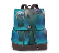 Lamantino di mare,Zaino da donna, impermeabile, leggero, in pelle PU, alla moda, da viaggio