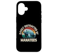 Lamantino facilmente distratto da lamantini mucca di mare lamantini divertenti Custodia per iPhone 16