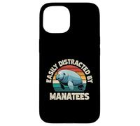 Lamantino facilmente distratto da lamantini mucca di mare lamantini divertenti Custodia per iPhone 15