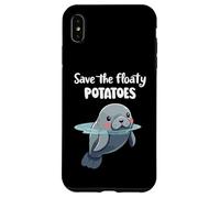 lamantino, salva le patate galleggianti, mucca di mare, lamantini divertenti Custodia per iPhone XS Max