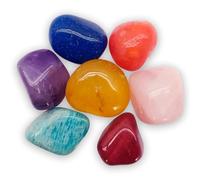 LAMARE - 7 CHAKRA - Ciottoli Levigati - Equilibrio e Armonia in una Borsa di Pietre Naturali - 7 pezzi