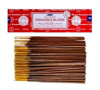 LAMARE Bastoncini di incenso Satya Dragon's Blood - 1 Confezione da 100 g (80-90 Bastoni) - Aromaterapia - Meditazione - Yoga - Packaging EcoFriendly