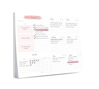 Lamare Blocco note settimanale - Blocco note settimanale non datato per scuola, casa e ufficio, lista delle cose da fare e blocco per pianificare la produttività