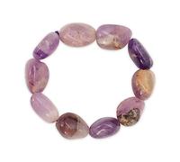 LAMARE - Bracciale Ciottoli Ametisti Arrotolati - Gioielli Energia e Benessere - Protezione Energetica - Serenità Emotiva - Spiritualità - Trasmutazione.