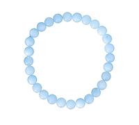 LAMARE - Bracciale Pietra Naturale Acqua di Mare - Gioielli Energia e Benessere - Protezione Energetica e Stile Elegante - Purezza Spirituale - Pace - Gioia - Emozioni - Perline 8mm.