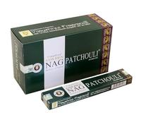 Lamare by Vijayshree Golden Nag Patchouli - 12 confezioni da 15 g = 180 g - Aromaterapia - Meditazione - Spiritualità - 100% Naturale EcoFriendly