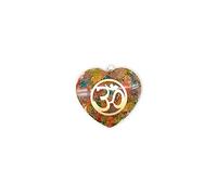 LAMARE - Ciondolo Cuore in Orgonite dei 7 Chakra Om - Equilibrio Energetico - Armonia - Dono