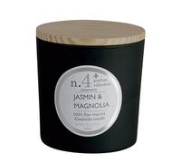 Lamare - Velas Perfumadas Numbers - Vela Vegetale 100% - Vaso di Cristallo e Tapa de Madera - CERABELLA (Jasmine & Magnolia, 10X10 CM)