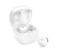 Lamax Dots2 Touch True Wireless Bluetooth molto piccole cuffie con ricarica wireless, auricolari senza fili con Bluetooth 5.0, USB-C, bassi intensi, tempo di riproduzione musicale di 36 ore (bianco)