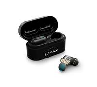 Lamax Duals1 - Cuffie Bluetooth 5.0 USB-C, auricolari in ear con doppio driver, durata dell'udito fino a 28 ore, alloggiamento in alluminio con indicatore della batteria, 3 misure di tappo,
