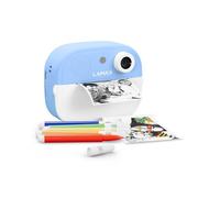 LAMAX InstaKid2 Play Blue - Fotocamera istantanea per bambini, con stampa termica senza inchiostro, selfie, giochi, adesivi, USB-C, 2 rotoli di carta termica (InstaKid2 Play Blue)