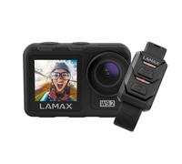 Lamax W9.2, doppio display, impermeabile senza alloggiamento 12 m, stabilizzazione MAXsmooth Wi-Fi, 20 Mpx foto, rallentatore, time-lapse, 22 accessori, in tedesco