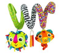 LAMAZE Activity Spiral Baby Pram Toy, Soft Baby Sensory Toy Ideal for Prams and Pushchairs, Suitable from 0-6 Months, Boys and Girls
