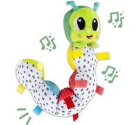LAMAZE Fidget Caterpillar, giocattolo per neonati, corpo pieghevole e campanello, giocattolo sensoriale per neonati, ragazzi e ragazze da 0 a 6 mesi