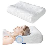 LAMB 2024 Nuovo 50x35cm Regolabile Cuscino Cervicale Memory Foam per Dormire Ortopedico Guanciale a Doppia Onda Traspirante Antirussamento Anallergico Federa Lavabile