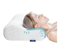 LAMB Cuscino Cervicale Per Dormire, Cuscino Memory Foam, Antirussamento e Traspirante, Federa Anallergica - Supporto Ergonomico con Altezza Regolabile e Onde Doppie-Dormi come una brezza