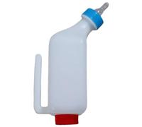 Lamb Feeder Bottle - milk feeder, small animal nursing bottle, soft nipple | design | hangable veterinary feeding bottle with accurate measurement, durable lamb drink bottle for goat kids, farm animal c