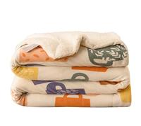 Lamb Fleece Blanket Winter Thick Blanket Bed Blanket Coral Flannel Student Dormitory Single (Color : A Size : 180 * 220cm) (A 150 * 200cm)