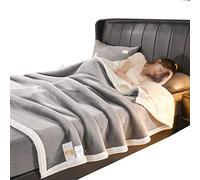Lamb Fleece Blanket Winter Thick Blanket Bed Blanket Coral Flannel Student Dormitory Single (Color : B Size : 150 * 200cm) (A 150 * 200cm)
