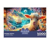 Lamb with Easter Eggs in A Cozy, Lit Space Puzzle Da 1000 Pezzi Dream Sheep Ottimo Regalo Per Bambini E Adulti 38x26cm/1000pcs