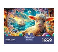 Lamb with Easter Eggs in A Cozy, Lit Space Puzzle Da 1000 Pezzi Dream Sheep Perfetto Per Le Serate Di Puzzle in Famiglia, Adulti E Bambini 70x50cm/1000pcs