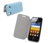 LambeMu - Hochwertige Leder-Etui FR Samsung S5830 / 5360 (Baby Blue)