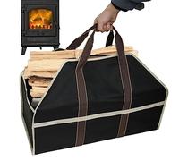 Lambo Borsa per la spesa per legna da ardere, in tessuto Oxford e regalo per , accessorio per a legna, grande supporto in legno, robusta borsa per il trasporto in legno